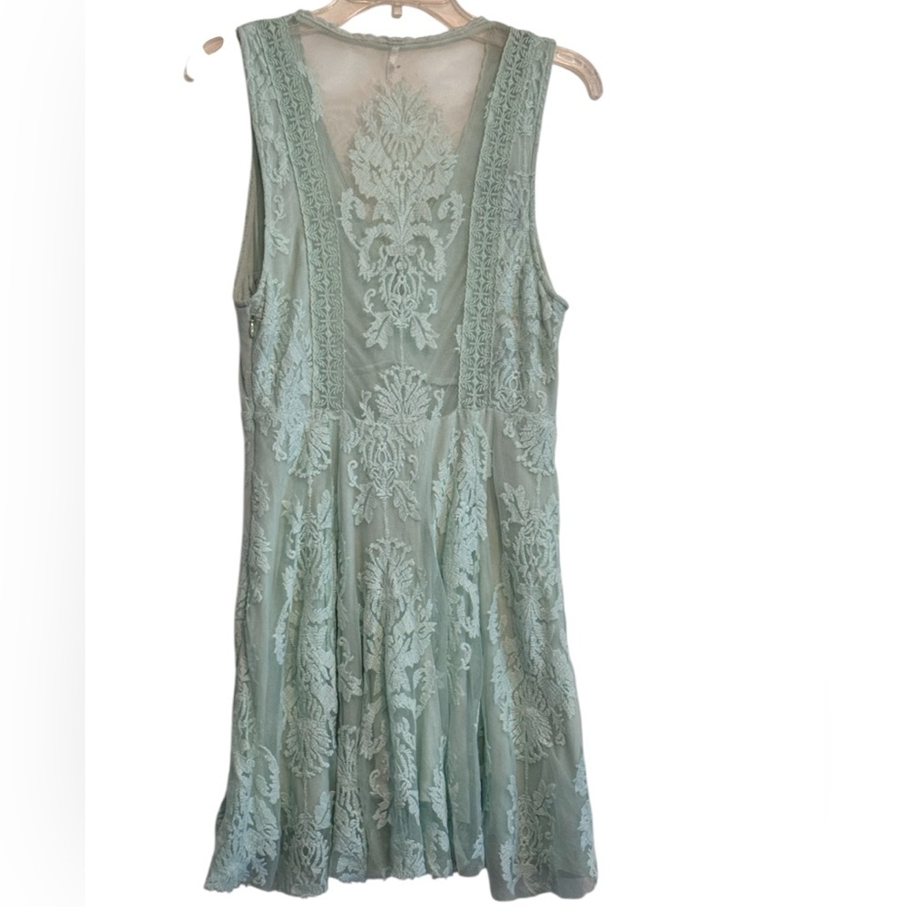 Free People Reign Over Me Sea Green Lace Dress - Picture 4 of 7